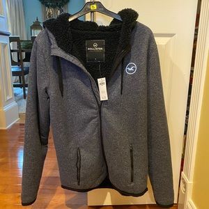 Hollister sherpa lined men’s jacket